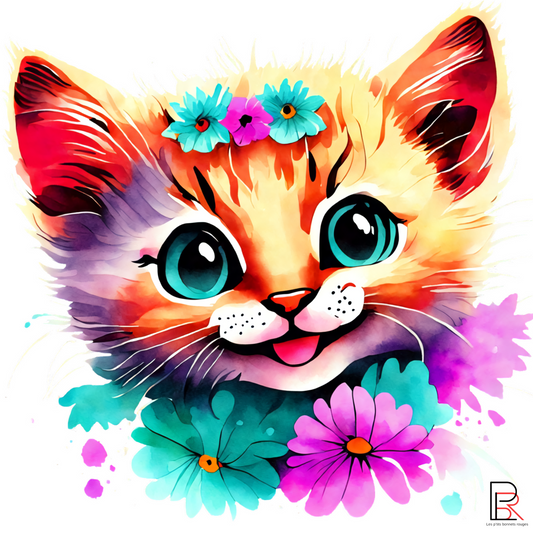 Lingette chat multicolor